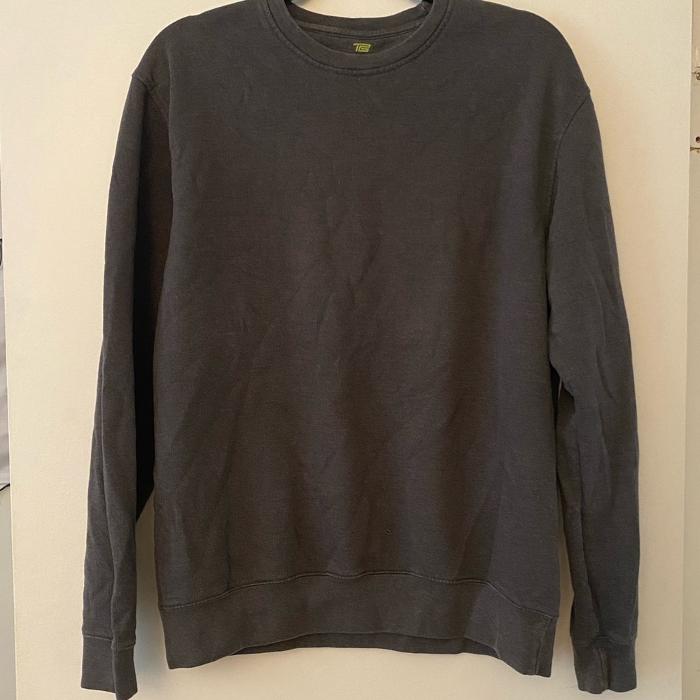 Crew Neck Sweatshirt Dark Gray Mens Small S